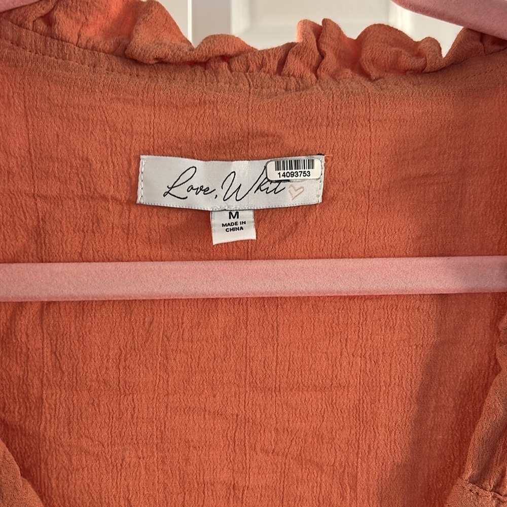Love, Whit by Whitney Port Sand Stone Peasant Top,RTR - Picture 11 of 11